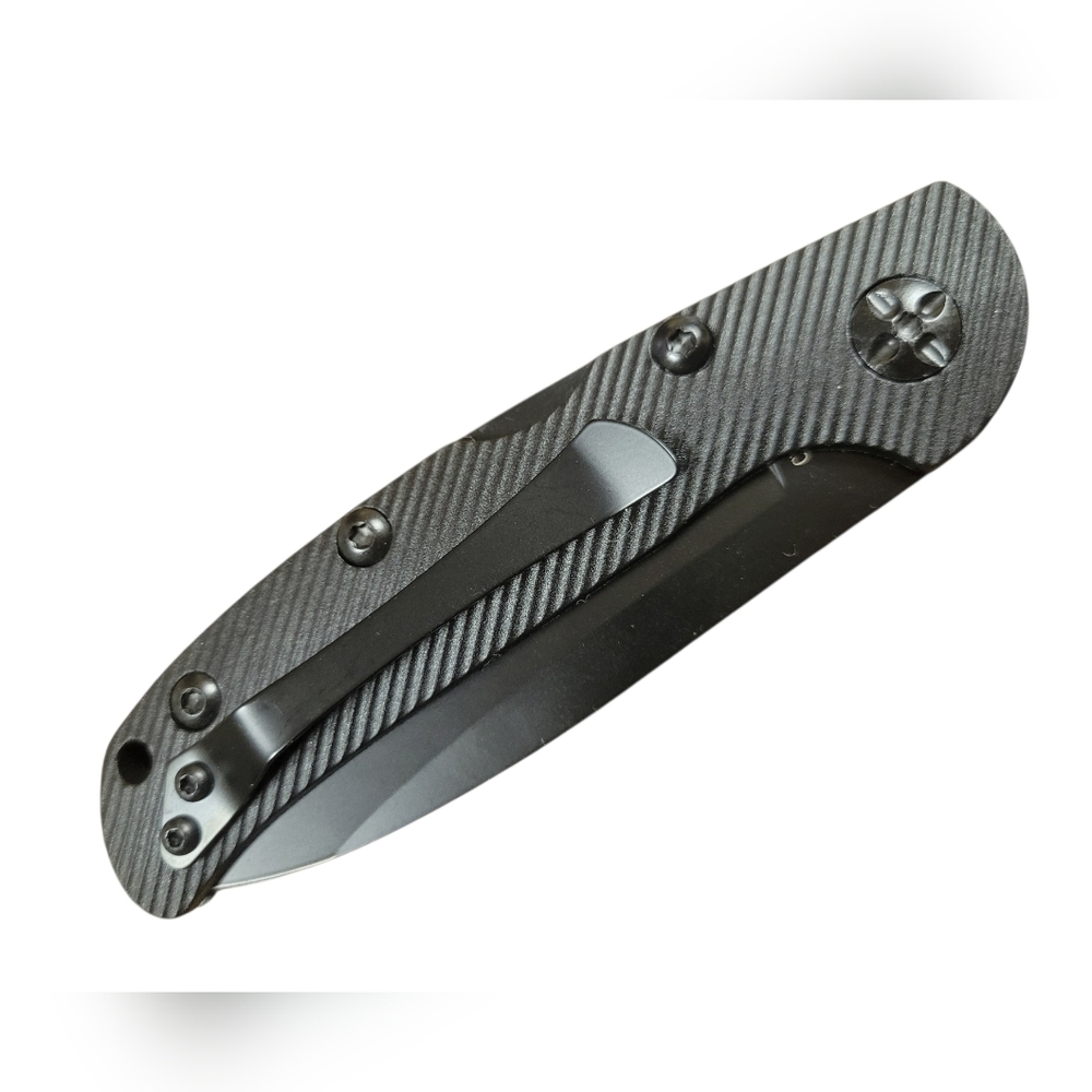 420 Steel // Black Lockback Folding Knife - Picture 2 of 4